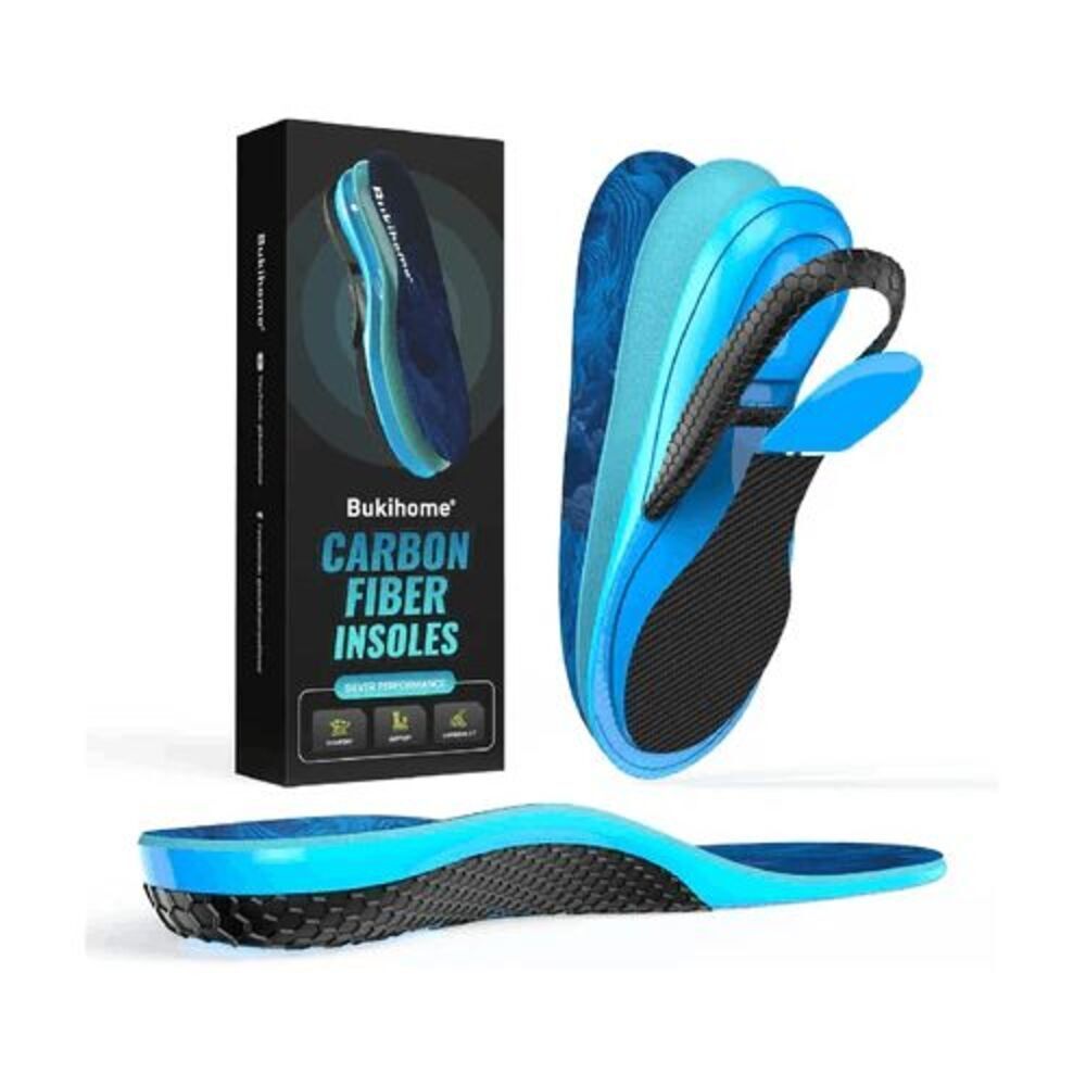 BUKIHOME Hiking Support Insoles for Men/Women – Carbon Fiber Orthotic Inserts, T